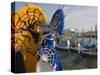 Masked Faces and Costume at the Venice Carnival, Venice, Italy-Christian Kober-Stretched Canvas