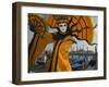 Masked Faces and Costumes at the Venice Carnival, Venice, Italy-Christian Kober-Framed Photographic Print