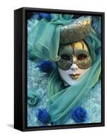 Masked Figure in Costume at the 2012 Carnival, Venice, Veneto, Italy, Europe-Jochen Schlenker-Framed Stretched Canvas