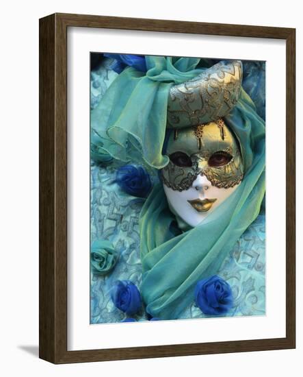 Masked Figure in Costume at the 2012 Carnival, Venice, Veneto, Italy, Europe-Jochen Schlenker-Framed Photographic Print