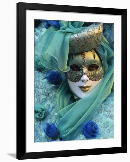 Masked Figure in Costume at the 2012 Carnival, Venice, Veneto, Italy, Europe-Jochen Schlenker-Framed Photographic Print