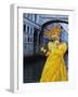 Masked Figure in Costume at the 2012 Carnival, with Ponte Di Sospiri in the Background, Venice, Ven-Jochen Schlenker-Framed Photographic Print
