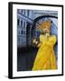 Masked Figure in Costume at the 2012 Carnival, with Ponte Di Sospiri in the Background, Venice, Ven-Jochen Schlenker-Framed Photographic Print