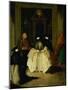 Masked Figures in a Venetian Coffee House-Pietro Longhi-Mounted Giclee Print