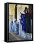 Masked Figures in Costume at the 2012 Carnival, Venice, Veneto, Italy, Europe-Jochen Schlenker-Framed Stretched Canvas