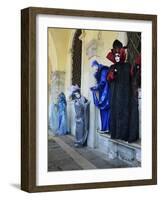 Masked Figures in Costume at the 2012 Carnival, Venice, Veneto, Italy, Europe-Jochen Schlenker-Framed Photographic Print