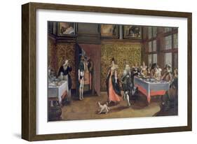 Masked Guests (Oil on Panel) (See 254068)-Flemish-Framed Giclee Print