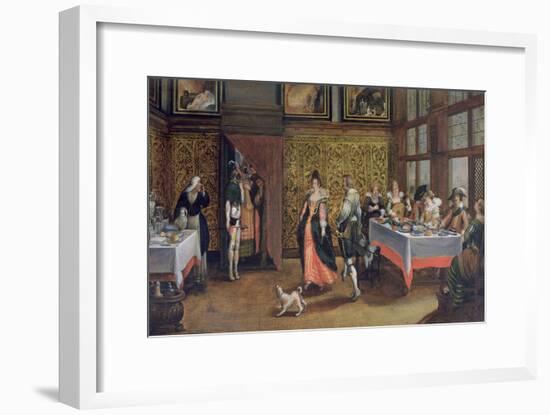 Masked Guests (Oil on Panel) (See 254068)-Flemish-Framed Giclee Print