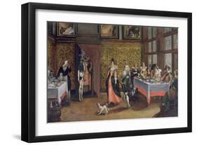 Masked Guests (Oil on Panel) (See 254068)-Flemish-Framed Giclee Print