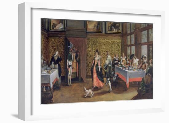 Masked Guests (Oil on Panel) (See 254068)-Flemish-Framed Giclee Print