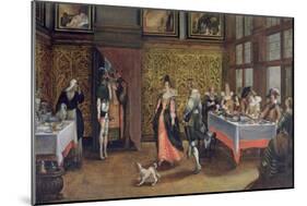 Masked Guests (Oil on Panel) (See 254068)-Flemish-Mounted Giclee Print