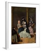 Masked Party in a Courtyard, 1755-Pietro Longhi-Framed Giclee Print