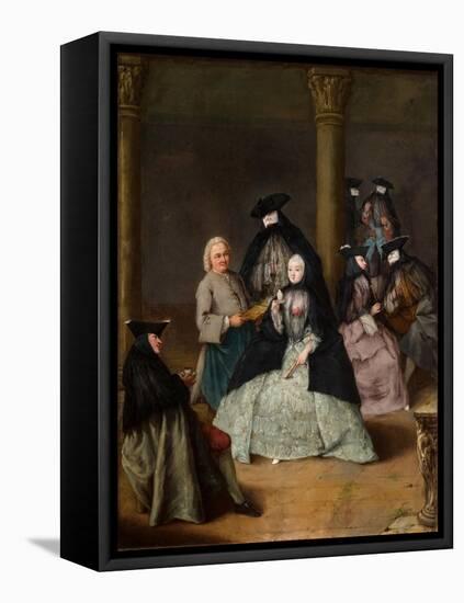 Masked Party in a Courtyard, 1755-Pietro Longhi-Framed Stretched Canvas