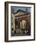Masked People at the Portico of Octavia in Rome, Italy, 19th Century-null-Framed Giclee Print