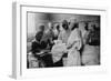 Masked Surgeons Operate While a Nurse Administers Ether, Ca. 1920-null-Framed Photo