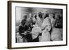 Masked Surgeons Operate While a Nurse Administers Ether, Ca. 1920-null-Framed Photo