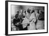 Masked Surgeons Operate While a Nurse Administers Ether, Ca. 1920-null-Framed Photo