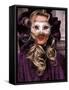 Masked Woman, Venice Carnival, Italy-Kristin Piljay-Framed Stretched Canvas