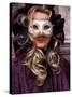 Masked Woman, Venice Carnival, Italy-Kristin Piljay-Stretched Canvas