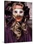 Masked Woman, Venice Carnival, Italy-Kristin Piljay-Stretched Canvas