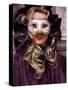 Masked Woman, Venice Carnival, Italy-Kristin Piljay-Stretched Canvas