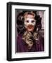 Masked Woman, Venice Carnival, Italy-Kristin Piljay-Framed Photographic Print