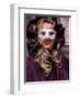 Masked Woman, Venice Carnival, Italy-Kristin Piljay-Framed Photographic Print