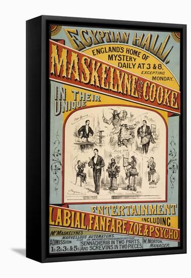 Maskelyne and Cooke's Entertainment at the Egyptian Hall in 1879. England's Home Of Mystery-Henry Evanion-Framed Stretched Canvas