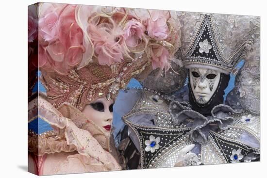 Masks and Costumes, Carnival, Venice, Veneto, Italy, Europe-Jean Brooks-Stretched Canvas