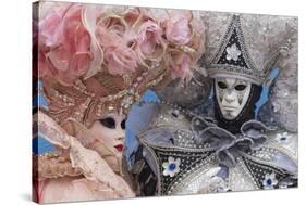 Masks and Costumes, Carnival, Venice, Veneto, Italy, Europe-Jean Brooks-Stretched Canvas