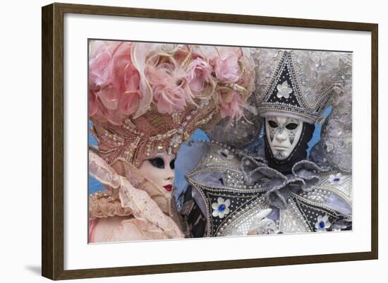 Masks and Costumes, Carnival, Venice, Veneto, Italy, Europe-Jean Brooks-Framed Photographic Print