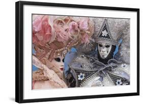 Masks and Costumes, Carnival, Venice, Veneto, Italy, Europe-Jean Brooks-Framed Photographic Print