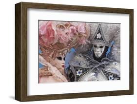 Masks and Costumes, Carnival, Venice, Veneto, Italy, Europe-Jean Brooks-Framed Photographic Print