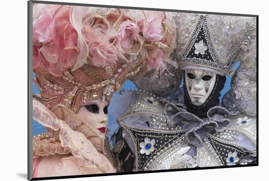 Masks and Costumes, Carnival, Venice, Veneto, Italy, Europe-Jean Brooks-Mounted Photographic Print