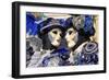 Masks at the Venice Carnival in St. Mark's Square, Venice, Veneto, Italy, Europe-Marco Brivio-Framed Photographic Print