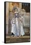 Masks at the Venice Carnival in St. Mark's Square, Venice, Veneto, Italy, Europe-Marco Brivio-Framed Stretched Canvas