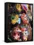 Masks, Handicraft Market, Antigua, Guatemala, Central America-Wendy Connett-Framed Stretched Canvas