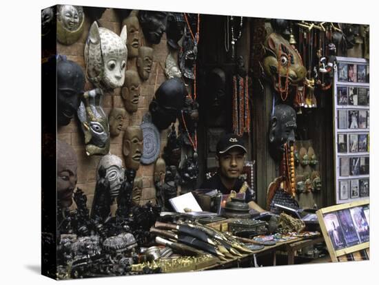 Masks, Nepal-Michael Brown-Stretched Canvas