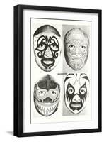 Masks of Mexican Wrestlers-null-Framed Art Print