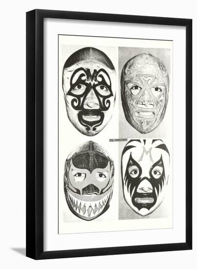 Masks of Mexican Wrestlers-null-Framed Art Print