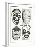 Masks of Mexican Wrestlers-null-Framed Art Print