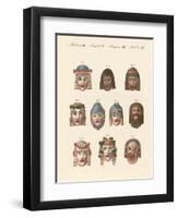 Masks of the Ancients-null-Framed Premium Giclee Print
