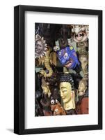 Masks on Sale in a Shop in Kathmandu, Nepal, Asia-John Woodworth-Framed Photographic Print