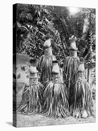 Masks Possessing Magical Qualities, Bismarck Archipelago, Papua New Guinea, 1920-Strecker and Schroder-Stretched Canvas