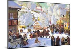 Maslanitsa; Shrovetide-Boris Kustodiyev-Mounted Art Print