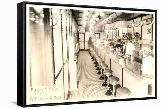 Masner Brothers Soda Fountain-null-Framed Stretched Canvas