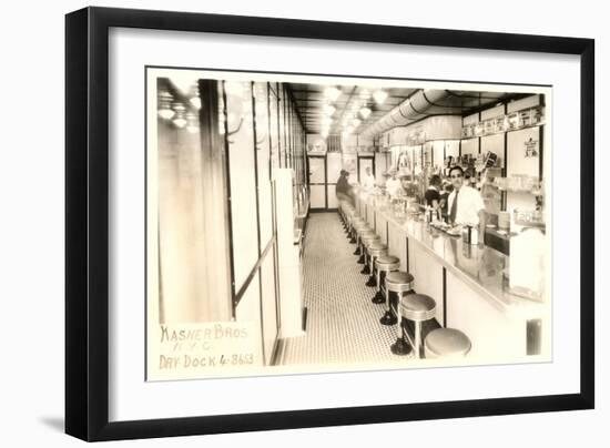 Masner Brothers Soda Fountain-null-Framed Art Print