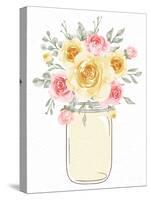 Mason Jar Floral 1-Kimberly Allen-Stretched Canvas