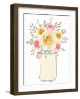 Mason Jar Floral 1-Kimberly Allen-Framed Art Print