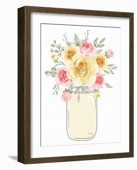 Mason Jar Floral 1-Kimberly Allen-Framed Art Print